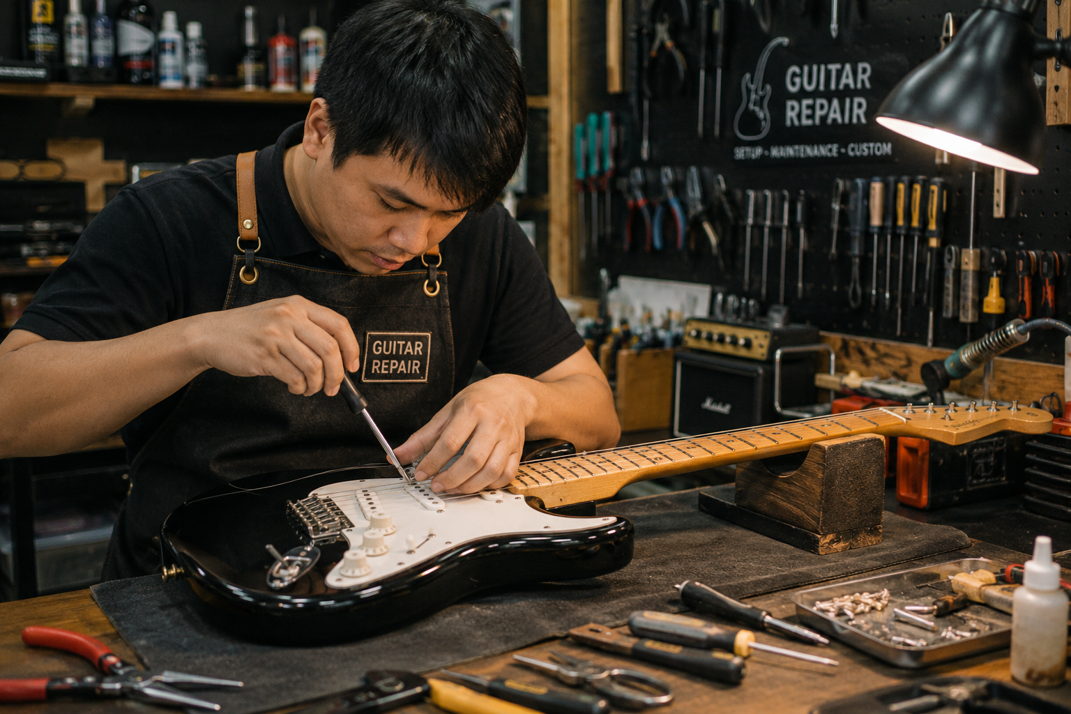 sửa chữa guitar điện