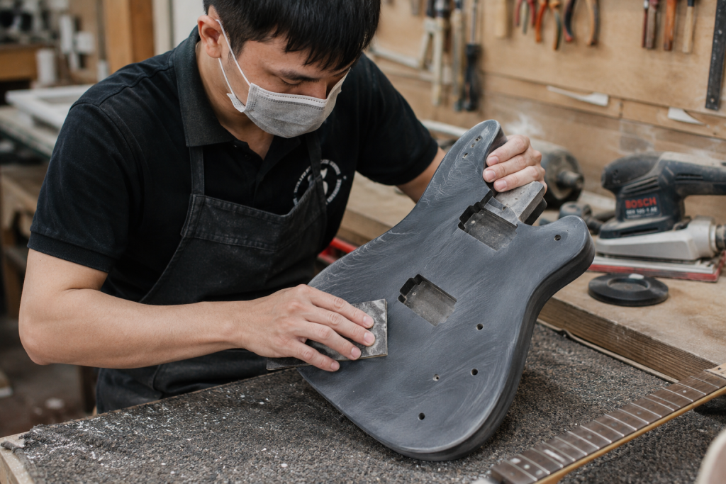 dịch vụ sơn đàn guitar